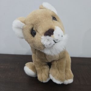 Adorable Nanco Wildlife 11" Tan and White Plush Lion Cub